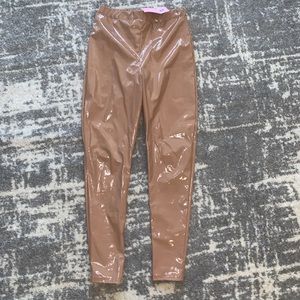 Camel Vinyl Leggings